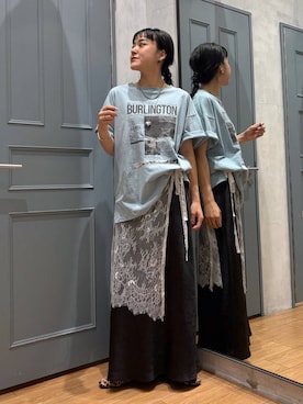 「LOWRYS FARM（ローリーズファーム）のベルトフラットシューズ 283805（バレエシューズ）」を使った、Tenさん（レディース・163cm・20代）の夏コーディネート