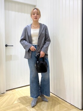 「ローリーズファーム(LOWRYS FARM)」｜「アイテム（その他アウター）」を使った、Tenさん（レディース・163cm）の秋コーディネート