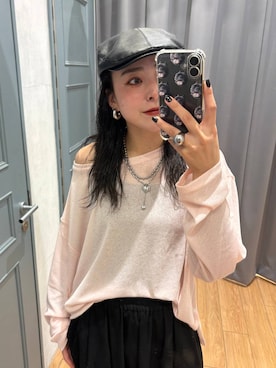 「アイテム（ハンチング/ベレー帽）」を使った、Tenさん（レディース・163cm・20代）の夏コーディネート
