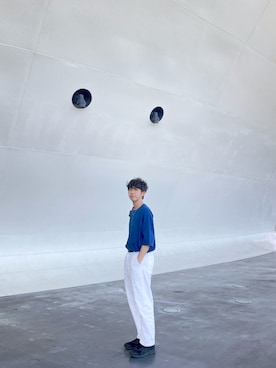 「plain-me（プレインミー）のアイテム」を使った、王丞顥さん（メンズ・177cm）の夏コーディネート