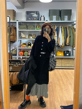 「niko and...（ニコアンド）のアイテム（ステンカラーコート）」を使った、__r.j.j__さん（レディース・154cm）の冬コーディネート
