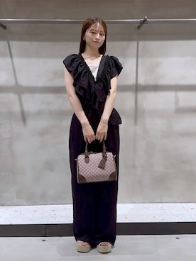 「アイテム（サロペット/オーバーオール）」を使った、h a n n aさん（レディース・158cm・20代）の夏コーディネート