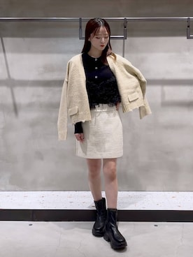 「ドットエスティ秋コーデ」｜「アイテム（ブーツ）」を使った、h a n n aさん（レディース・158cm）の秋コーディネート