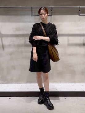 「ドットエスティ秋コーデ」｜「アイテム（ブーツ）」を使った、h a n n aさん（レディース・158cm）の秋コーディネート