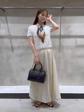 「アイテム（バンダナ/スカーフ）」を使った、h a n n aさん（レディース・158cm・20代）の夏コーディネート