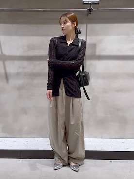 「アイテム（シュシュ）」を使った、h a n n aさん（レディース・158cm）の秋コーディネート