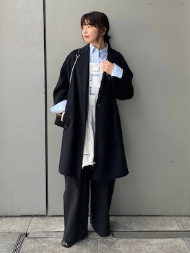 「アイテム（チェスターコート）」を使った、cl__izumiさん（レディース・153cm・20代）の秋コーディネート