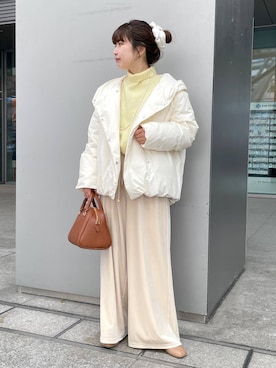 「BARNYARDSTORM（バンヤードストーム）のアイテム（ダウンジャケット/コート）」を使った、cl__izumiさん（レディース・153cm）の冬コーディネート