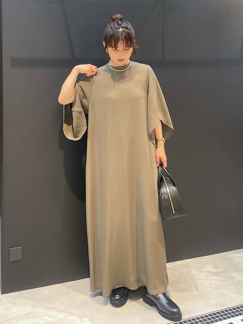 Curensology(カレンソロジー)/アセテートティードレス（ワンピース