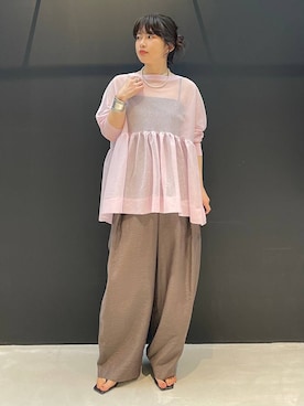 「Curensology（カレンソロジー）のCurensology(カレンソロジー)/＜ＣＳＧ＞シルバーカレンバングル（バングル/リストバンド、シルバー系）」を使った、cl__izumiさん（レディース）の春コーディネート