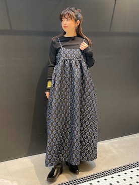 「アイテム（バングル/リストバンド）」を使った、cl__izumiさん（レディース・153cm・20代）の冬コーディネート