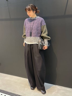 「アイテム（クラッチバッグ）」を使った、cl__izumiさん（レディース・153cm）の秋コーディネート