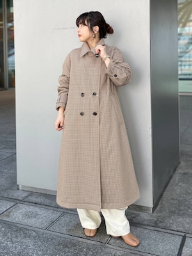 「アイテム（チェスターコート）」を使った、cl__izumiさん（レディース・153cm・20代）の秋コーディネート