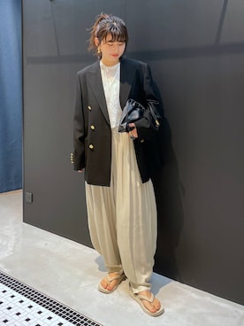 「Curensology（カレンソロジー）のアイテム（サンダル）」を使った、cl__izumiさん（レディース・153cm）の秋コーディネート