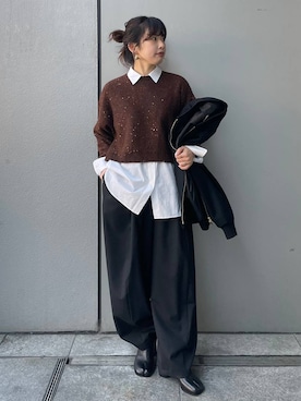 「Curensology（カレンソロジー）のアイテム（ブルゾン）」を使った、cl__izumiさん（レディース・153cm）の秋コーディネート