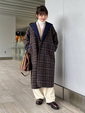 「アイテム（チェスターコート）」を使った、cl__izumiさん（レディース・153cm・20代）の秋コーディネート