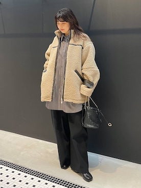 「Curensology（カレンソロジー）のアイテム（ブルゾン）」を使った、cl__izumiさん（レディース・153cm）の秋コーディネート