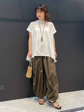 「アイテム（ニット/セーター）」を使った、cl__izumiさん（レディース・153cm・20代）の夏コーディネート