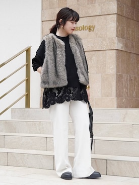 「アイテム（バングル/リストバンド）」を使った、cl__izumiさん（レディース・153cm・20代）の秋コーディネート