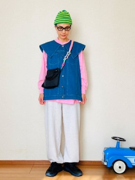 「アイテム（PC・スマホグッズ/家電）」を使った、RUKAさん（レディース・170cm）の秋コーディネート