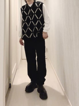 「STUDIOUS（ステュディオス）のアイテム（シューズ）」を使った、kawakamiさん（メンズ・168cm）の秋コーディネート