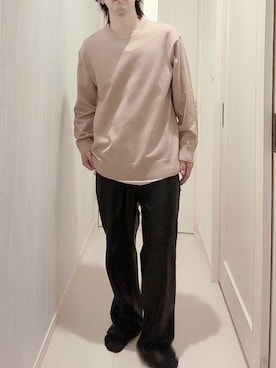 「ZARA（ザラ）のアイテム（その他パンツ、ブラック系）」を使った、kawakamiさん（メンズ・168cm）の秋コーディネート