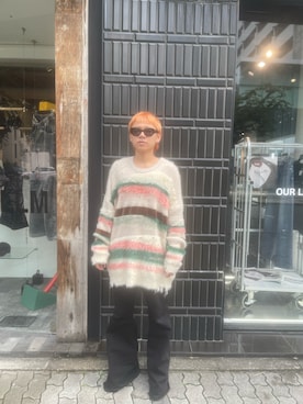 「WHITELAND（ホワイトランド）のアイテム（ニット/セーター）」を使った、たいせいさん（メンズ・172cm）の秋コーディネート