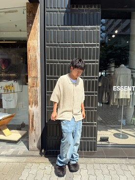 「WHITELAND（ホワイトランド）のアイテム（シャツ/ブラウス）」を使った、たいせいさん（メンズ・172cm）の夏コーディネート