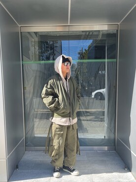 「秋」｜「アイテム（MA-1）」を使った、たいせいさん（メンズ・172cm）の秋コーディネート