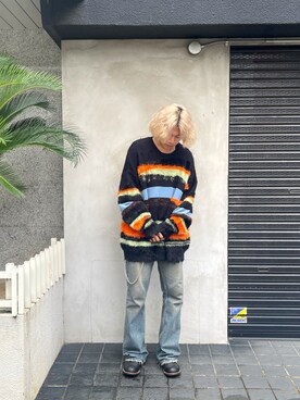 「WHITELAND（ホワイトランド）のアイテム（ニット/セーター）」を使った、たいせいさん（メンズ・172cm）の秋コーディネート