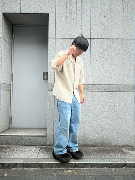 「WHITELAND（ホワイトランド）のアイテム（シャツ/ブラウス）」を使った、たいせいさん（メンズ・172cm）の夏コーディネート