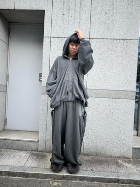 「アイテム（スウェットパンツ）」を使った、たいせいさん（メンズ・172cm）の夏コーディネート