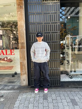 「DANKE SCHON（ダンケシェーン）のアイテム（スウェット）」を使った、たいせいさん（メンズ・172cm）の冬コーディネート