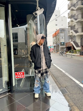 「DANKE SCHON（ダンケシェーン）のアイテム（その他アウター）」を使った、たいせいさん（メンズ・172cm）の春コーディネート