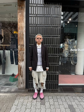 「DANKE SCHON（ダンケシェーン）のアイテム（ジャケット/アウター）」を使った、たいせいさん（メンズ・172cm）の春コーディネート