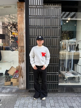 「WHITELAND（ホワイトランド）のアイテム（ニット/セーター）」を使った、たいせいさん（メンズ・172cm）の冬コーディネート