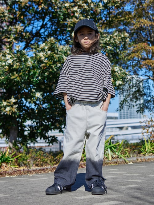 【ARMANI JEANS】ワイド ストレート ブリーチ デニムパンツ PAIRMANON STREET パンツ 「PAIRMANON STREET」グラデーション