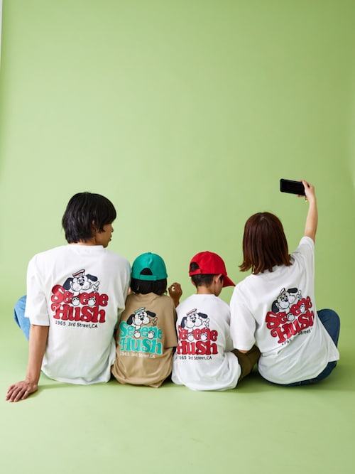 すずりん様　４枚　名入れtシャツ 運動会　リンクコーデ　ファミリーコーデ 4枚セットLINKCODEKIDS(おそろい)家族みんなで繋がる糸電話T