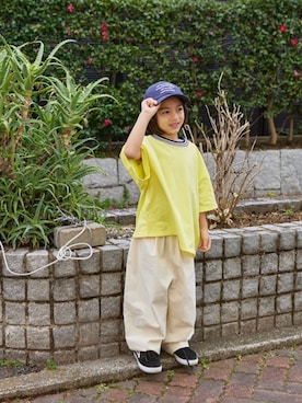 「ペアマノンストリート」｜「アイテム（帽子）」を使った、PAIRMANON STREETさん（キッズ・110cm）の春コーディネート