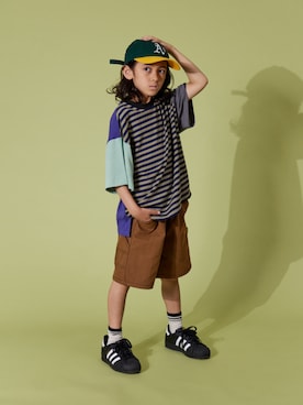 「ペアマノンストリート」｜「アイテム（パンツ）」を使った、PAIRMANON STREETさん（キッズ・123cm）の夏コーディネート