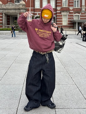 「ASICS（アシックス）のアイテム」を使った、riku226さん（メンズ・168cm）の冬コーディネート