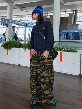 「アイテム（ポロシャツ）」を使った、riku226さん（メンズ・168cm）の秋コーディネート