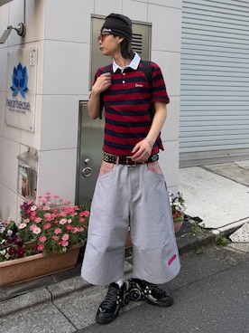 「NIKE（ナイキ）のアイテム（スニーカー、ブラック系）」を使った、riku226さん（メンズ・168cm）の春コーディネート