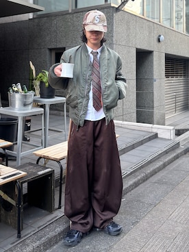 「ASICS（アシックス）のASICS / GEL-KINETIC FLUENT（スニーカー）」を使った、riku226さん（メンズ・168cm）の秋コーディネート