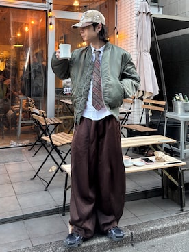 「Needles（ニードルス）のアイテム」を使った、riku226さん（メンズ・168cm）の冬コーディネート