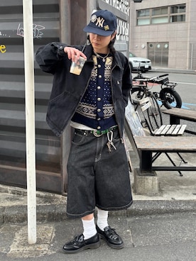 「アイテム（ソックス/靴下）」を使った、riku226さん（メンズ・168cm）の秋コーディネート