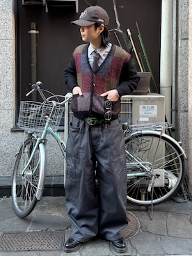 「アイテム（帽子）」を使った、riku226さん（メンズ・168cm）の冬コーディネート