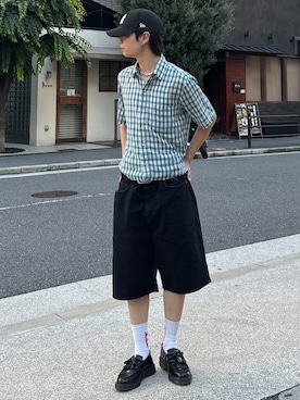 「アイテム（トップス）」を使った、riku226さん（メンズ・168cm）の夏コーディネート