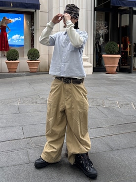 「Timberland（ティンバーランド）のTimberland Waterproof Field Boots（ティンバーランド ウォータープルーフ フィールドブーツ）（ブーツ、ブラック系）」を使った、riku226さん（メンズ・168cm）の春コーディネート