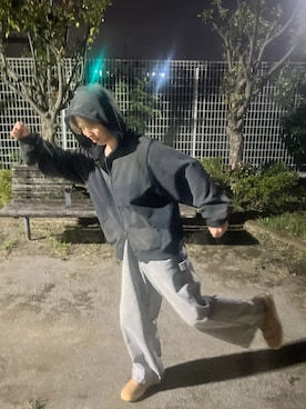 「アイテム（パーカー）」を使った、Kouさん（メンズ・163cm・10代）の冬コーディネート